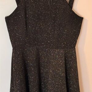 B.DARLIN Sparkle Black Formal Dress - Sleeveless Party Skater Dress